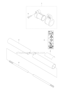 Shaft Diagram and Parts List for 243RJ 2009-03 Husqvarna Brush Cutter