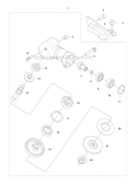 Bevel Gear Diagram and Parts List for 243RJ 2009-03 Husqvarna Brush Cutter