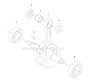 Crankshaft Diagram and Parts List for 243RJ 2009-03 Husqvarna Brush Cutter