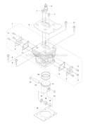 Cylinder Piston Diagram and Parts List for 243RJ 2009-03 Husqvarna Brush Cutter