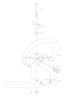 Handle Diagram and Parts List for 243RJ 2011-08 Husqvarna Brush Cutter