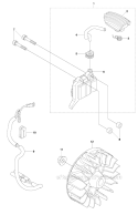 Ignition System Diagram and Parts List for 243RJ 2011-08 Husqvarna Brush Cutter