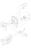 Muffler Diagram and Parts List for 243RJ 2011-08 Husqvarna Brush Cutter