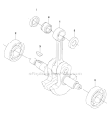 Crankshaft Diagram and Parts List for 243RJ 2011-08 Husqvarna Brush Cutter