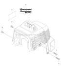 Cylinder Cover Diagram and Parts List for 243RJ 2011-08 Husqvarna Brush Cutter
