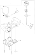 Fuel Tank Diagram and Parts List for 243RJ 2012-03 Husqvarna Brush Cutter