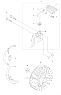 Ignition System Diagram and Parts List for 243RJ 2012-03 Husqvarna Brush Cutter