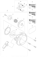 Starter Diagram and Parts List for 243RJ 2012-03 Husqvarna Brush Cutter