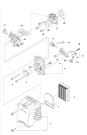 Carburetor  Air Filter Diagram and Parts List for 243RJ 2012-03 Husqvarna Brush Cutter