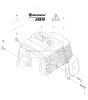 Cylinder Cover Diagram and Parts List for 243RJ 2012-03 Husqvarna Brush Cutter