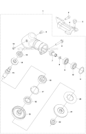 Bevel Gear Diagram and Parts List for 243R 2011-08 Husqvarna Brush Cutter