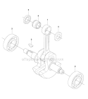 Crankshaft Diagram and Parts List for 243R 2011-08 Husqvarna Brush Cutter