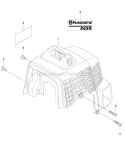 Cylinder Cover Diagram and Parts List for 243R 2011-08 Husqvarna Brush Cutter