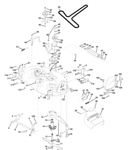 Mower Deck Diagram and Parts List for LTH130 (954140005E)(1997-10) Husqvarna Lawn Mower