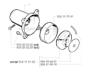 Clutch Diagram and Parts List for 245EPA 2001-01 Husqvarna Brush Cutter