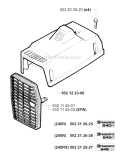 Cylinder Cover Diagram and Parts List for 245EPA 2001-01 Husqvarna Brush Cutter