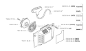 Starter Diagram and Parts List for 245REPA 2002-08 Husqvarna Brush Cutter