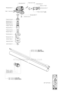 Bevel Gear  Shaft Diagram and Parts List for 245REPA 2002-08 Husqvarna Brush Cutter