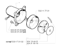 Clutch Diagram and Parts List for 245REPA 2002-08 Husqvarna Brush Cutter