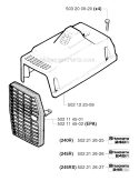 Cylinder Cover Diagram and Parts List for 245REPA 2002-08 Husqvarna Brush Cutter