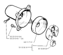 Clutch Diagram and Parts List for 245RX 1990-01 Husqvarna Brush Cutter