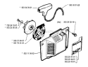 Starter Diagram and Parts List for 245RX 1994-04 Husqvarna Brush Cutter