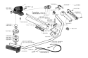 Bevel Gear  Shaft Diagram and Parts List for 245RX 1994-04 Husqvarna Brush Cutter
