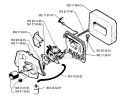Carburetor  Air Filter Diagram and Parts List for 245RX 1994-04 Husqvarna Brush Cutter