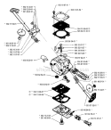 Carburetor Details Diagram and Parts List for 245RX 1994-04 Husqvarna Brush Cutter