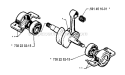 Crankshaft Diagram and Parts List for 245RX 1994-04 Husqvarna Brush Cutter