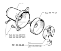 Clutch Diagram and Parts List for 245RX 1996-06 Husqvarna Brush Cutter