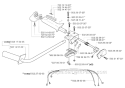 Handle  Controls Diagram and Parts List for 245RX 2002-08 Husqvarna Brush Cutter