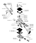 Carburetor Details Diagram and Parts List for 245R 1994-04 Husqvarna Brush Cutter