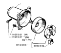 Clutch Diagram and Parts List for 245R 1994-04 Husqvarna Brush Cutter