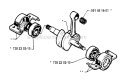 Crankshaft Diagram and Parts List for 245R 1994-04 Husqvarna Brush Cutter