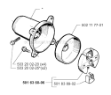 Clutch Diagram and Parts List for 245R 1996-06 Husqvarna Brush Cutter