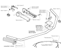 Handle  Controls Diagram and Parts List for 245R 1998-10 Husqvarna Brush Cutter