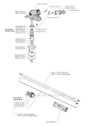 Bevel Gear  Shaft Diagram and Parts List for 245R 1998-10 Husqvarna Brush Cutter