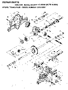 Transmission Diagram and Parts List for YTHK180 (HCYTHK180A)(1996-01) Husqvarna Lawn Tractor