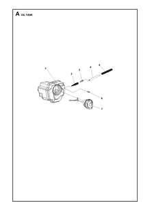Oil Tank Diagram and Parts List for 120I 20170200001-20180499999 Husqvarna Chainsaw