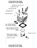 Part Location Diagram of 503576673 Husqvarna Cylinder