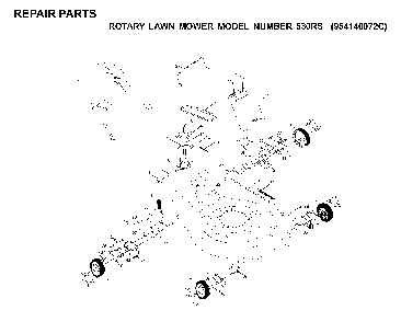 Repair Parts Diagram and Parts List for 530RS (954140072 C)(1999-06) Husqvarna Lawn Mower