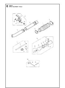 Spray System Diagram and Parts List for 362 2010-02 Husqvarna Leaf Blower / Vacuum