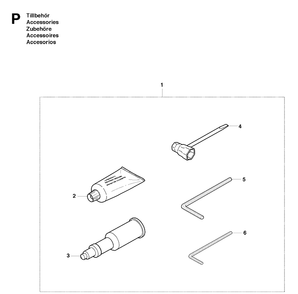 Accessories Diagram and Parts List for 272XP 20091400001-20163200000 Husqvarna Chainsaw