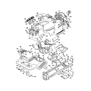 Chassis Diagram and Parts List for 917289580  Husqvarna Lawn Tractor