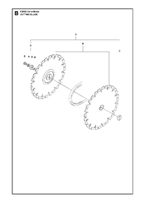 Cutting Blade Diagram and Parts List for K3000CUT-N-BREAK 2009-05 Husqvarna Circular Saw