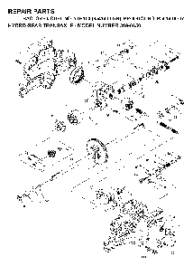 Transmission Diagram and Parts List for YTH150 (954140007H, 954140007)(1998-09) Husqvarna Lawn Tractor