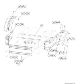 Part Location Diagram of 603004120 Husqvarna Panel, Front, Kick, Moff