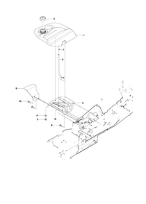 Fuel System Diagram and Parts List for R15T (966414201)(2010-07) Husqvarna Lawn Tractor
