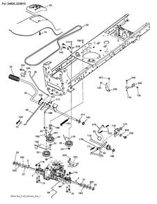 Drive Diagram and Parts List for YTH1842 (917243820)(2017-12) Husqvarna Lawn Tractor